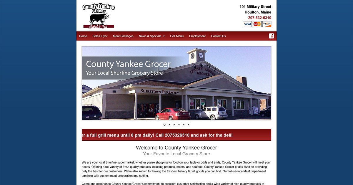 County Yankee Grocery, Maine grocery store, agency liquor store ...